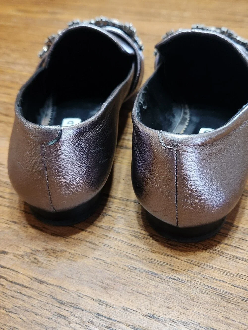 Karl Lagerfeld Pewter Nyra Embellished Flats Size 8M